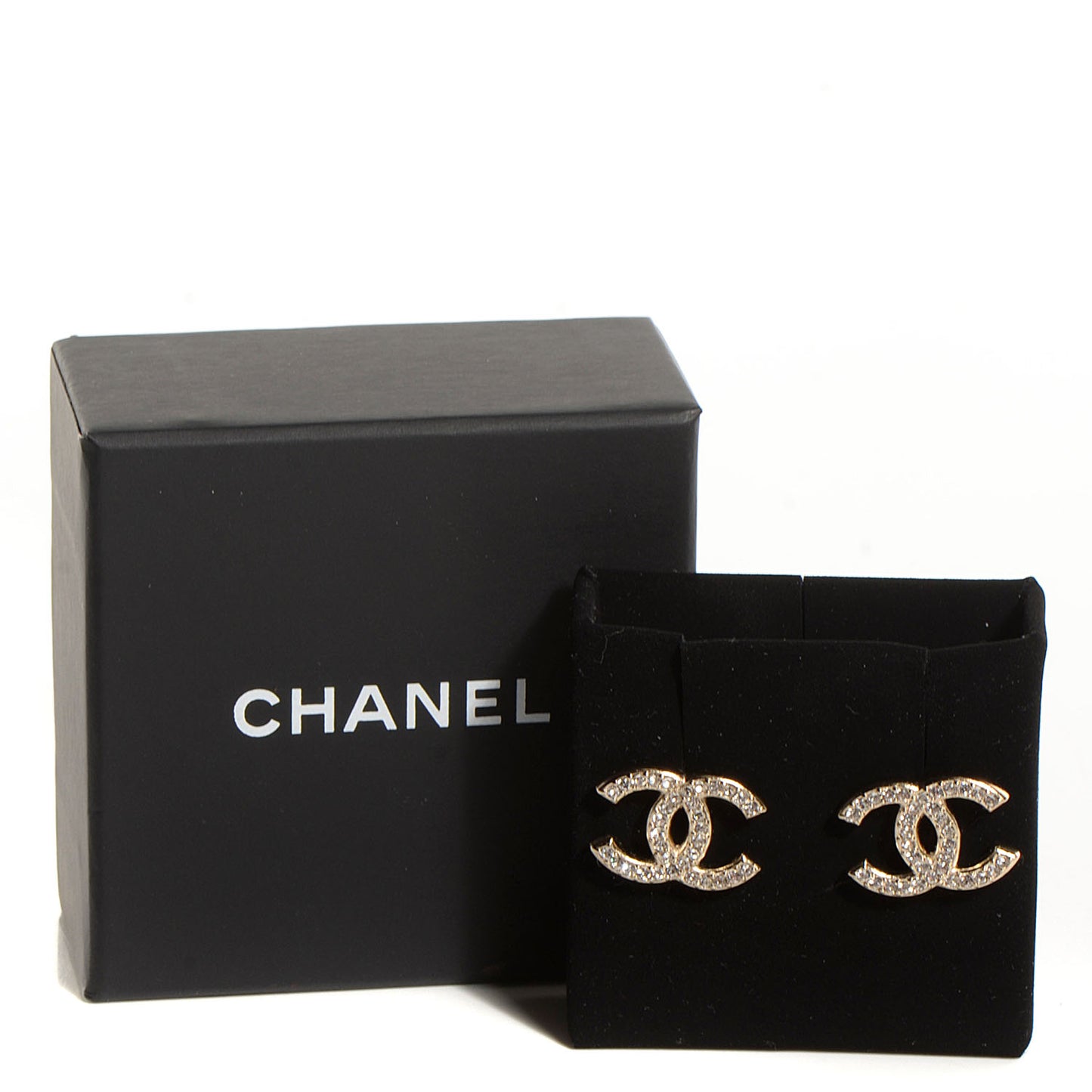 Crystal CC Earrings Gold