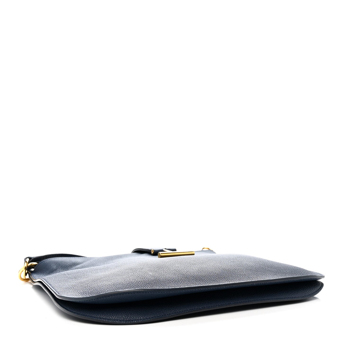 Grained Calfskin Large Tara Crossbody  Denim Blue
