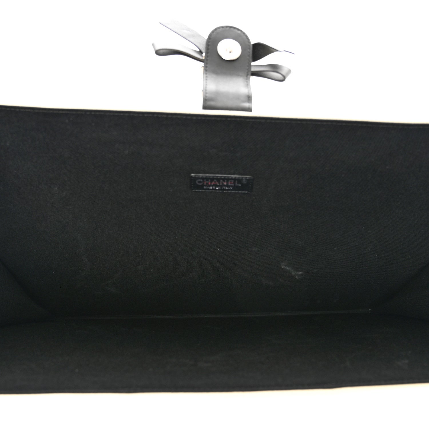 Chanel Caviar Stitched Bowtie Drawing Portfolio Dark White Black 5 of 9