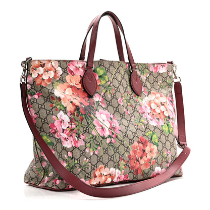 Gucci Soft GG Supreme Monogram Blooms Medium Crossbody Tote Beige Multicolor Dry Rose 3 of 10