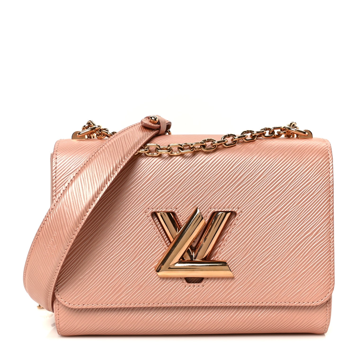 Louis Vuitton Metallic Epi Twist Shoulder Bag MM Rose Blossom Pink 1 of 11