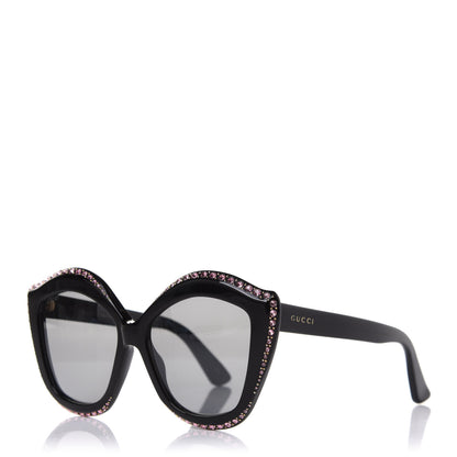 Gucci Crystal Cat Eye Sunglasses GG0118S Black 1 of 8