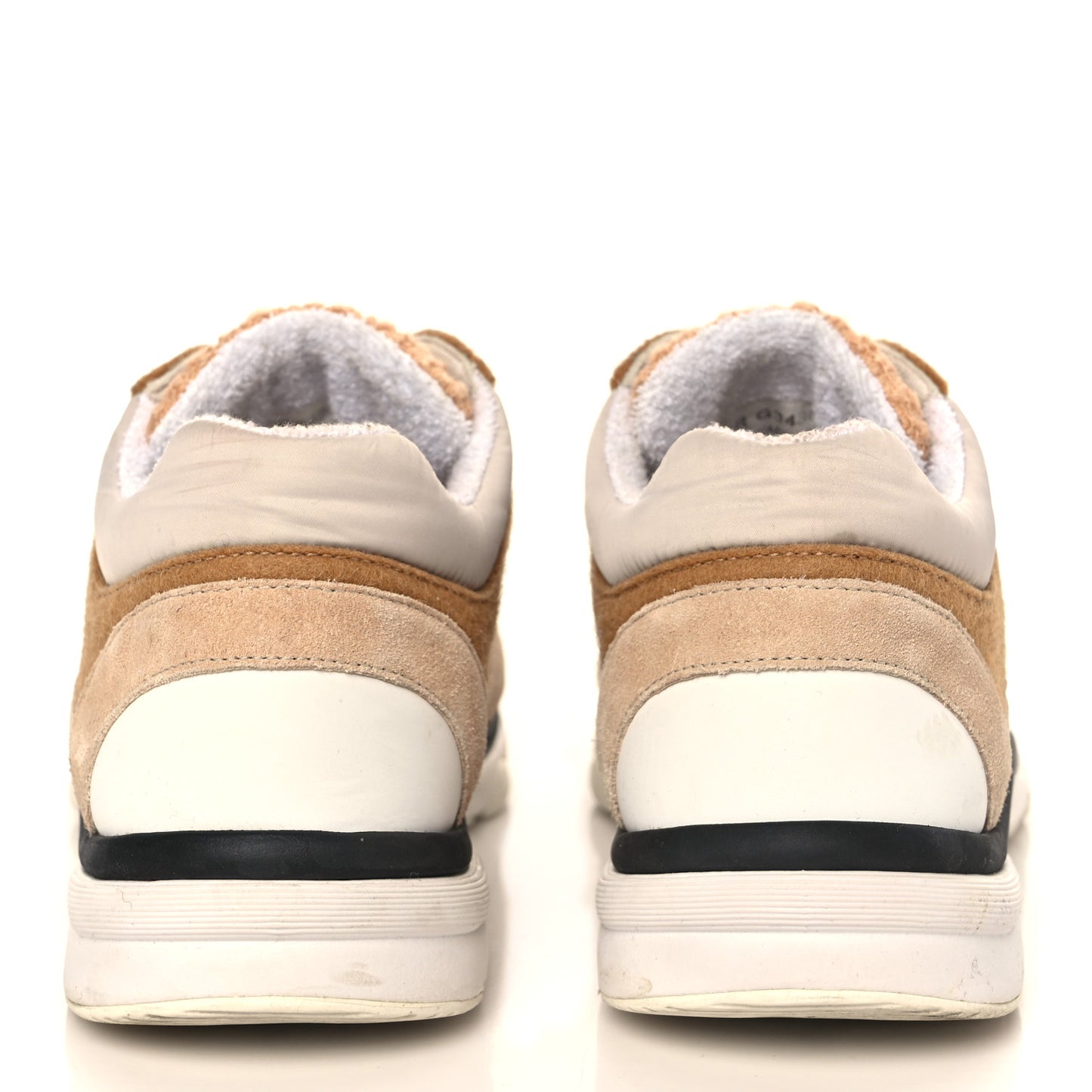 Suede Tweed Felt CC Sneakers 41 Beige