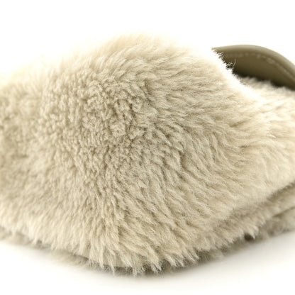 Saint Laurent Calfskin Shearling Monogram Medium Niki Chain Satchel Grey 10 of 10