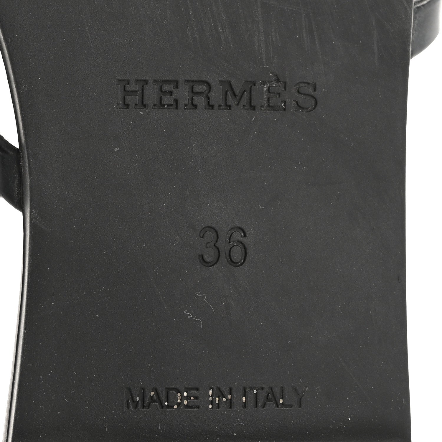 Hermes Rubber Chaine d'Ancre Rivage Sandals 36 Black 7 of 11