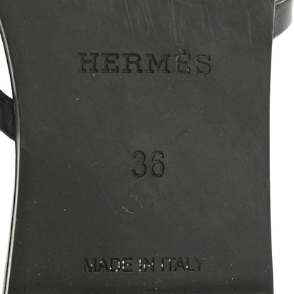 Hermes Rubber Chaine d'Ancre Rivage Sandals 36 Black 7 of 11