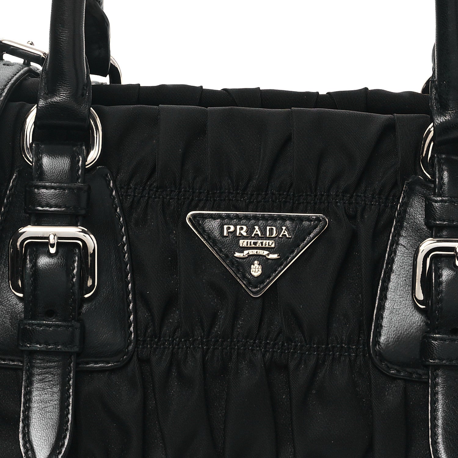 Prada Tessuto Nylon Gaufre Shopping Satchel Black 8 of 11