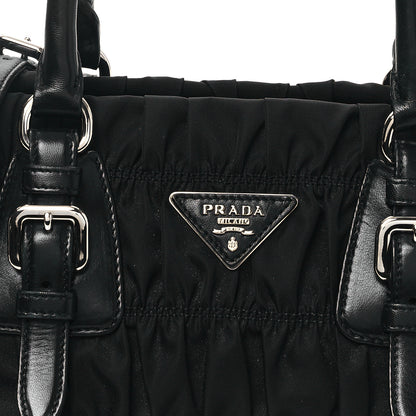 Prada Tessuto Nylon Gaufre Shopping Satchel Black 8 of 11