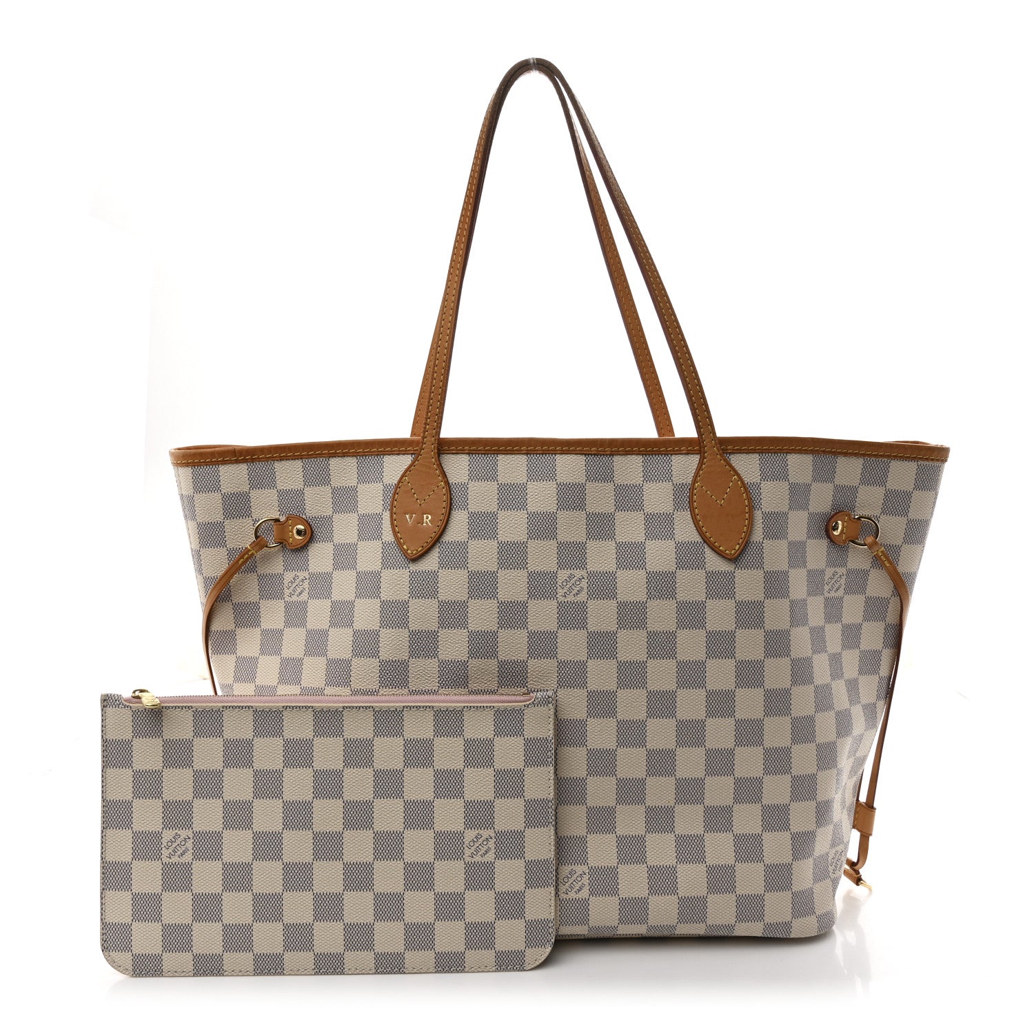Louis Vuitton Damier Azur Neo Neverfull MM Rose Ballerine 3 of 13