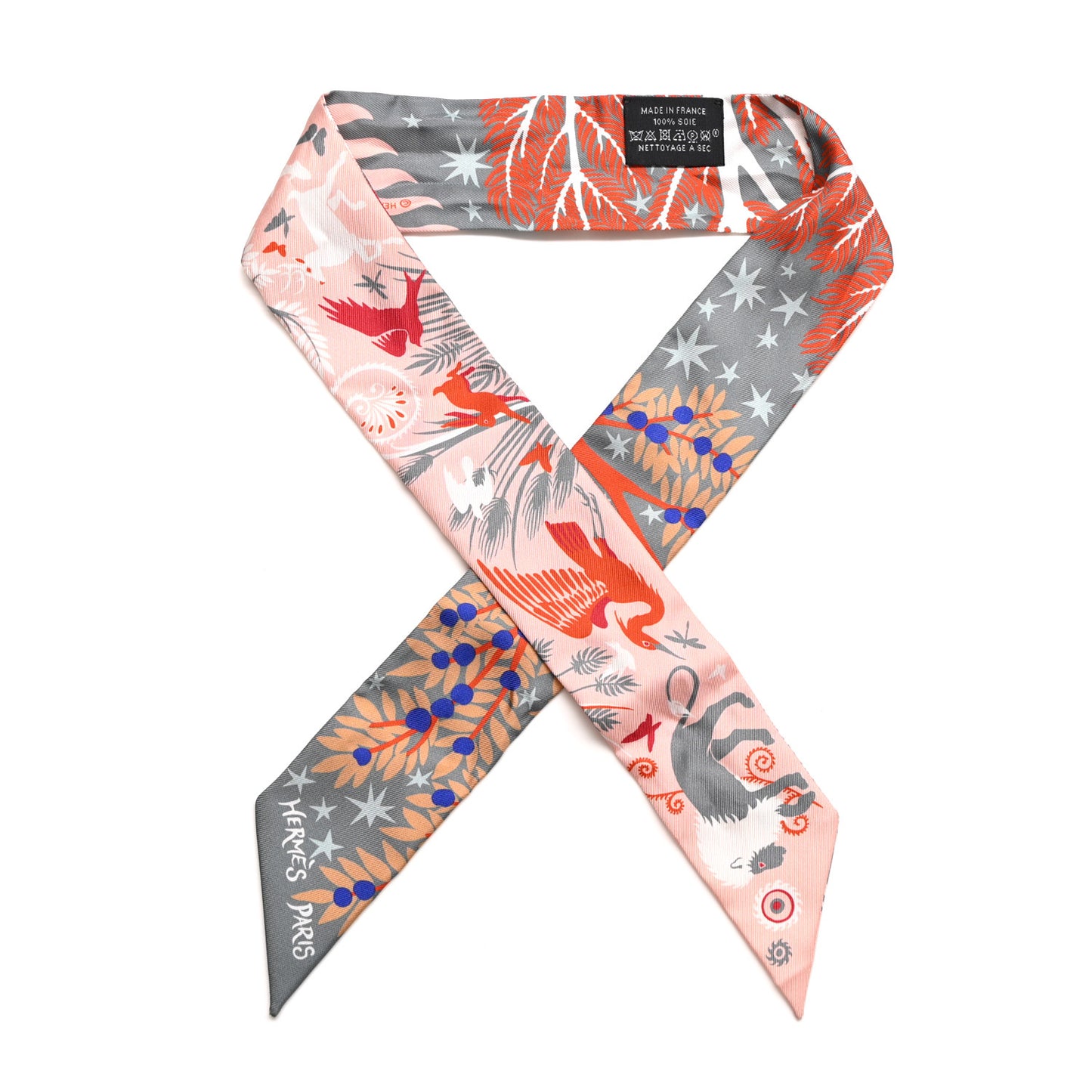 Silk Le Charme D Orphee Twilly Gris Acier Rose Poudre