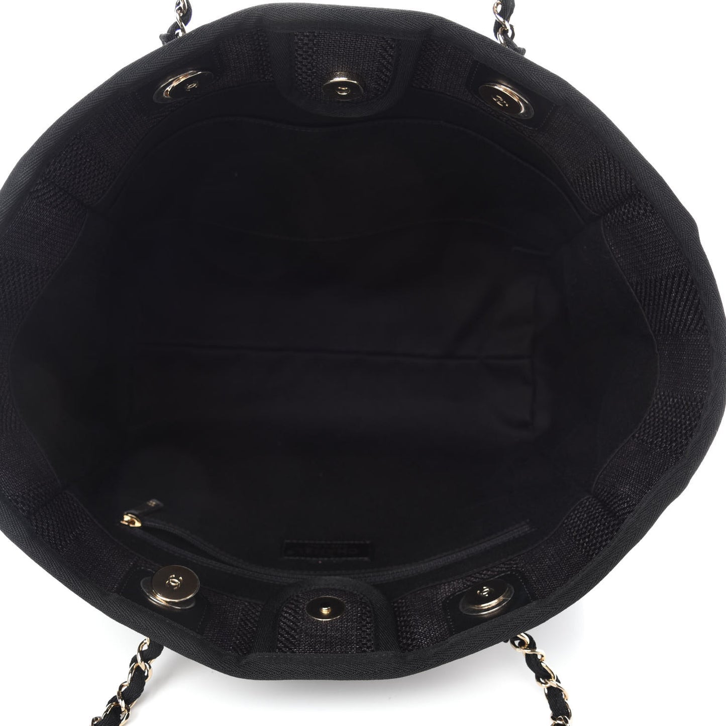 Mixed Fibers Striped Small Deauville Tote Black