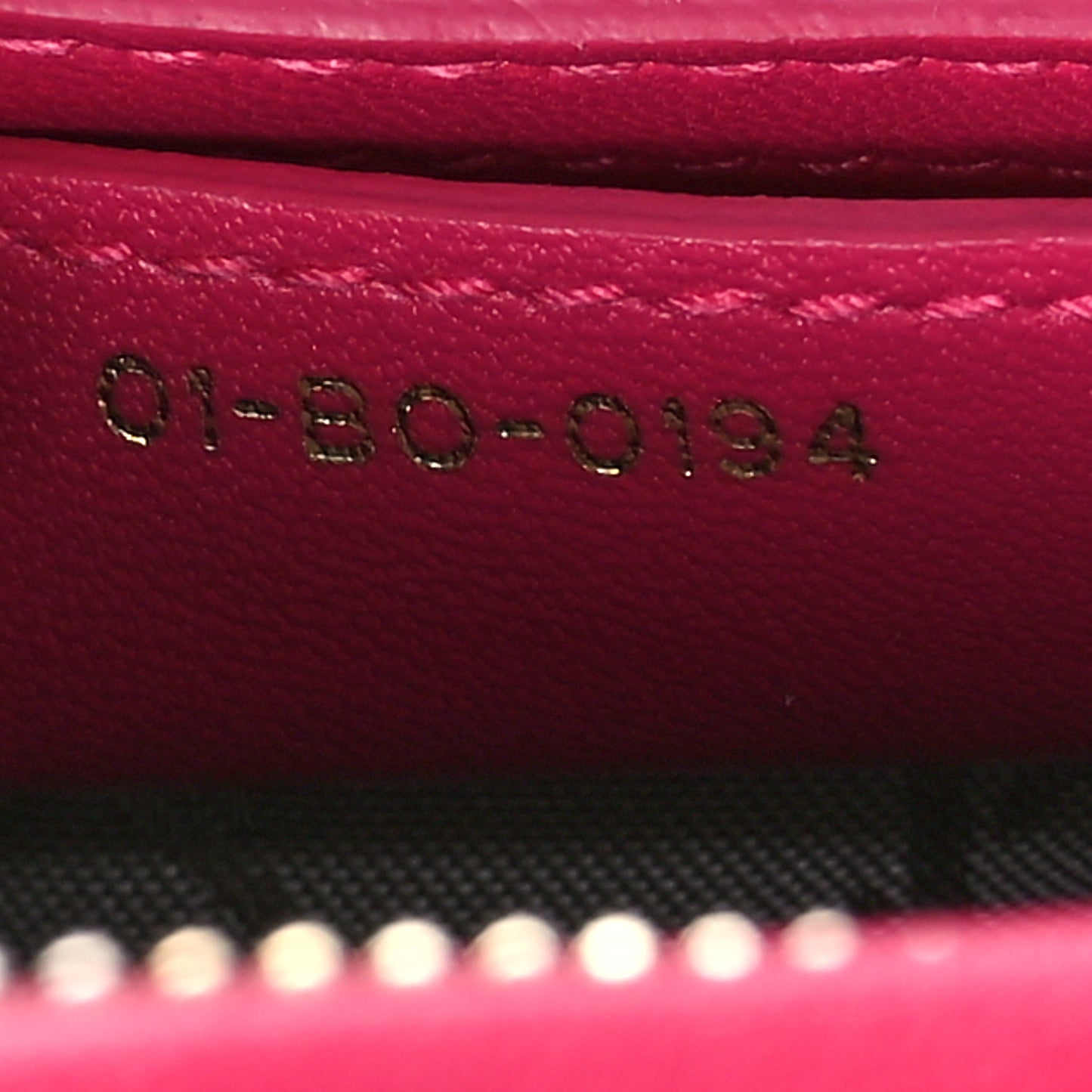 Lambskin Cannage Medium Lady Dior Fuchsia