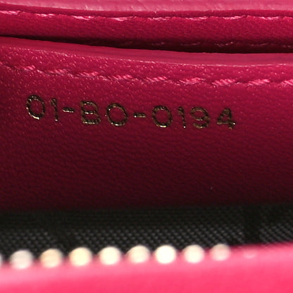 Christian Dior Lambskin Cannage Medium Lady Dior Fuchsia 7 of 10
