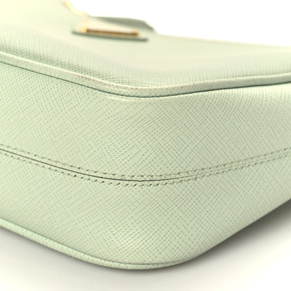 Prada Saffiano Lux Re-Edition 2005 Shoulder Bag Acqua 10 of 11