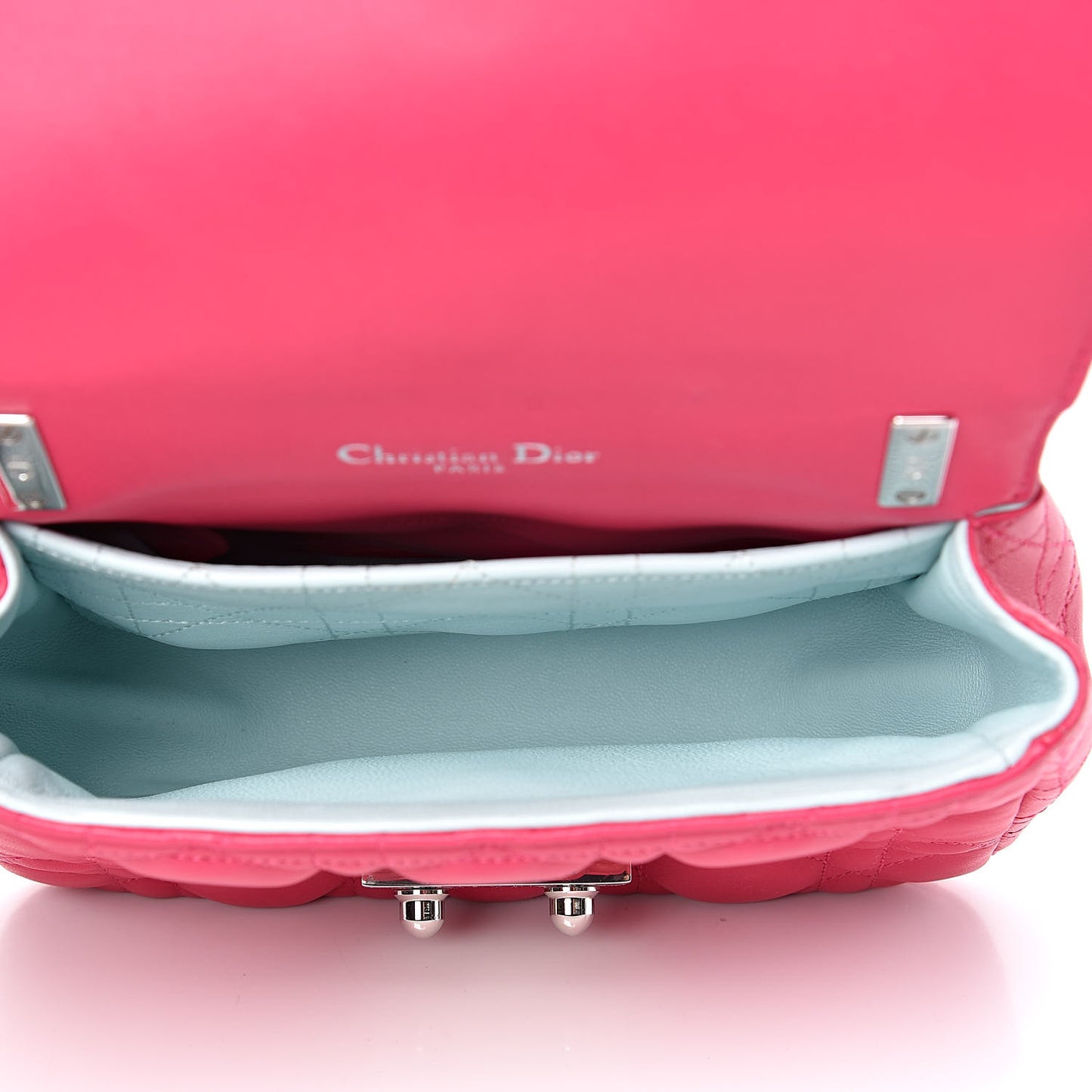 Lambskin Cannage Mini Miss Dior Flap Fuchsia