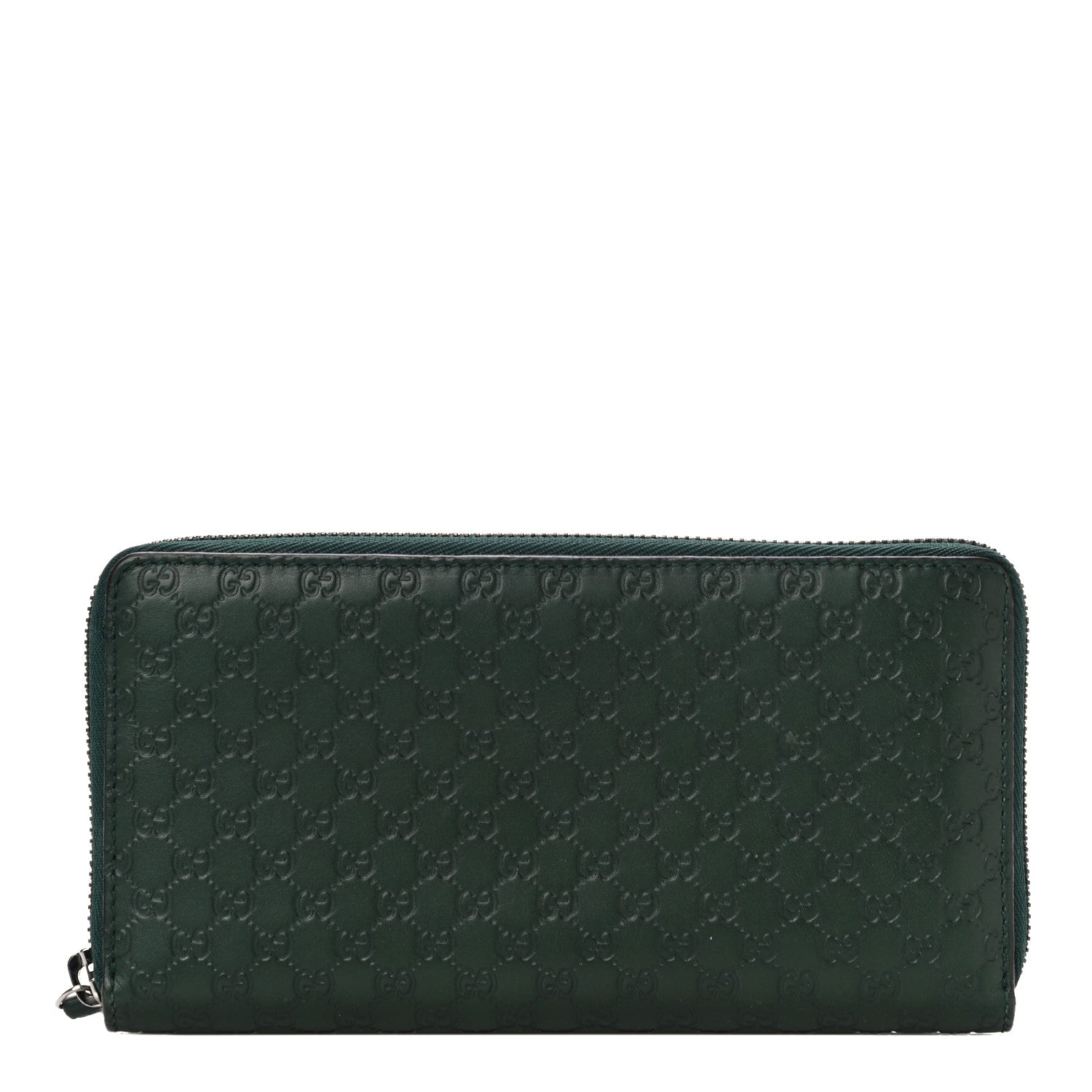 Gucci Microguccissima Zip Around Wallet Dark Green 1 of 10