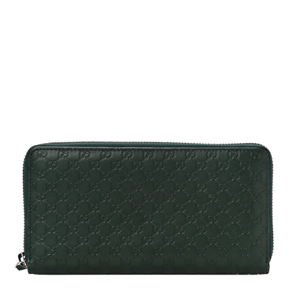 Gucci Microguccissima Zip Around Wallet Dark Green 1 of 10