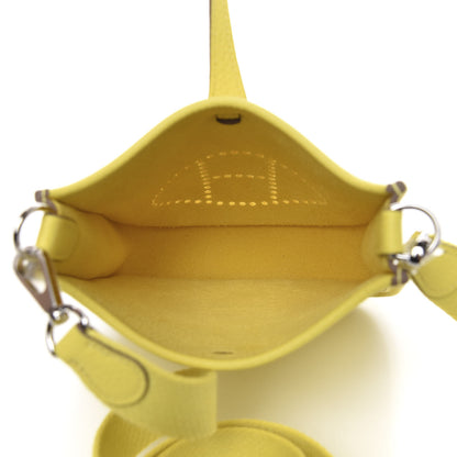 Hermes Taurillon Clemence Evelyne TPM Lime 5 of 8