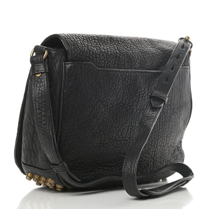 Alexander Wang Pebbled Lambskin Lia Sling Black with Antique Brass Hardware 3 of 13