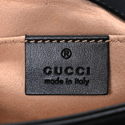 Gucci Calfskin Matelasse Mini GG Marmont Shoulder Bag Black 6 of 10