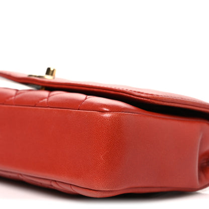 Chanel Lambskin Quilted Small Single Flap Red 10 of 10