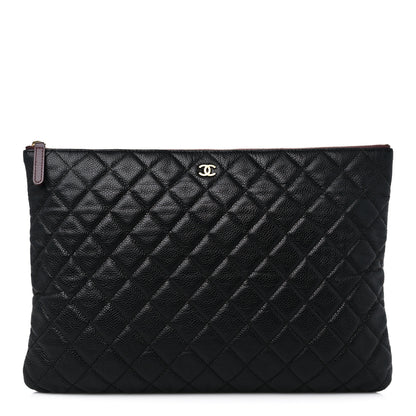 Chanel Caviar Quilted Large Cosmetic Case Black 1 of 9