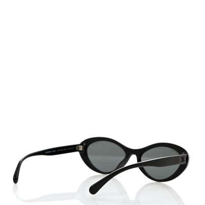 Chanel Acetate Oval Sunglasses 5416-A Black Pink 4 of 8