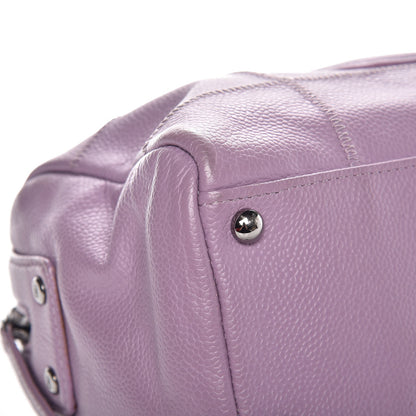 Chanel Caviar Square Stitched Tote Purple 10 of 16