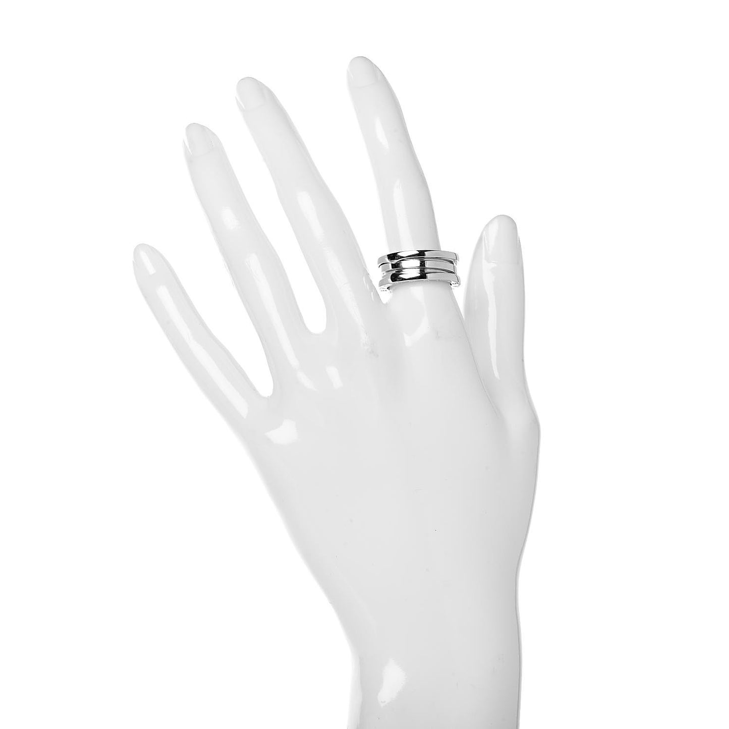 18K White Gold B.Zero1 2 Band Ring 53 6.25