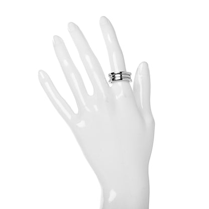 Bulgari 18K White Gold B.Zero1 2 Band Ring 53 6.25 2 of 6