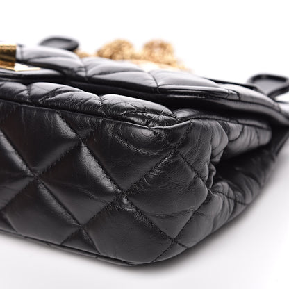 Chanel Aged Calfskin Quilted 2.55 Reissue Mini Hanger Flap Black 9 of 13