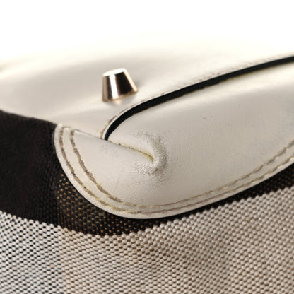 Burberry Canvas Mega Check Medium Maidstone White 11 of 14