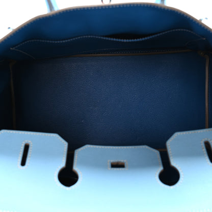 Hermes Epsom Candy Birkin 35 Celeste Mykonos 5 of 10