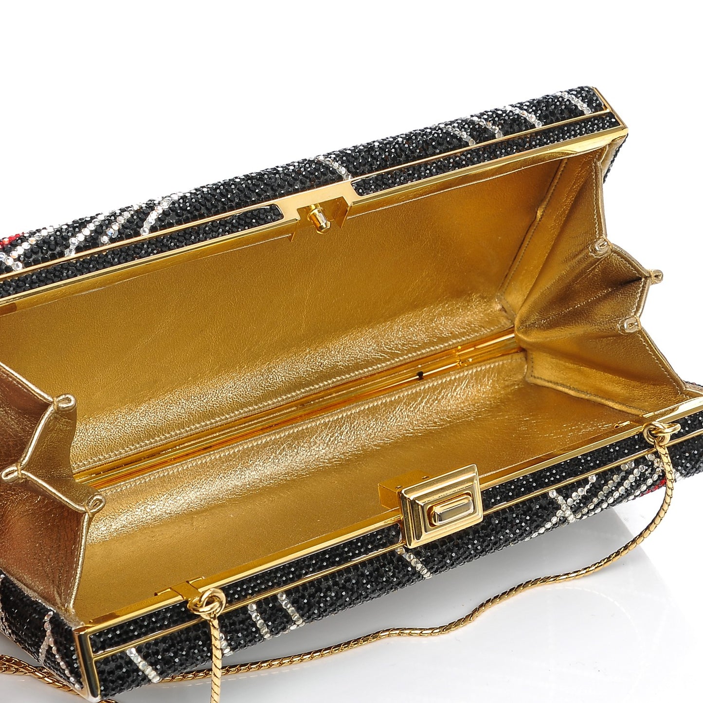 Swarovski Crystal Minaudière Clutch Black