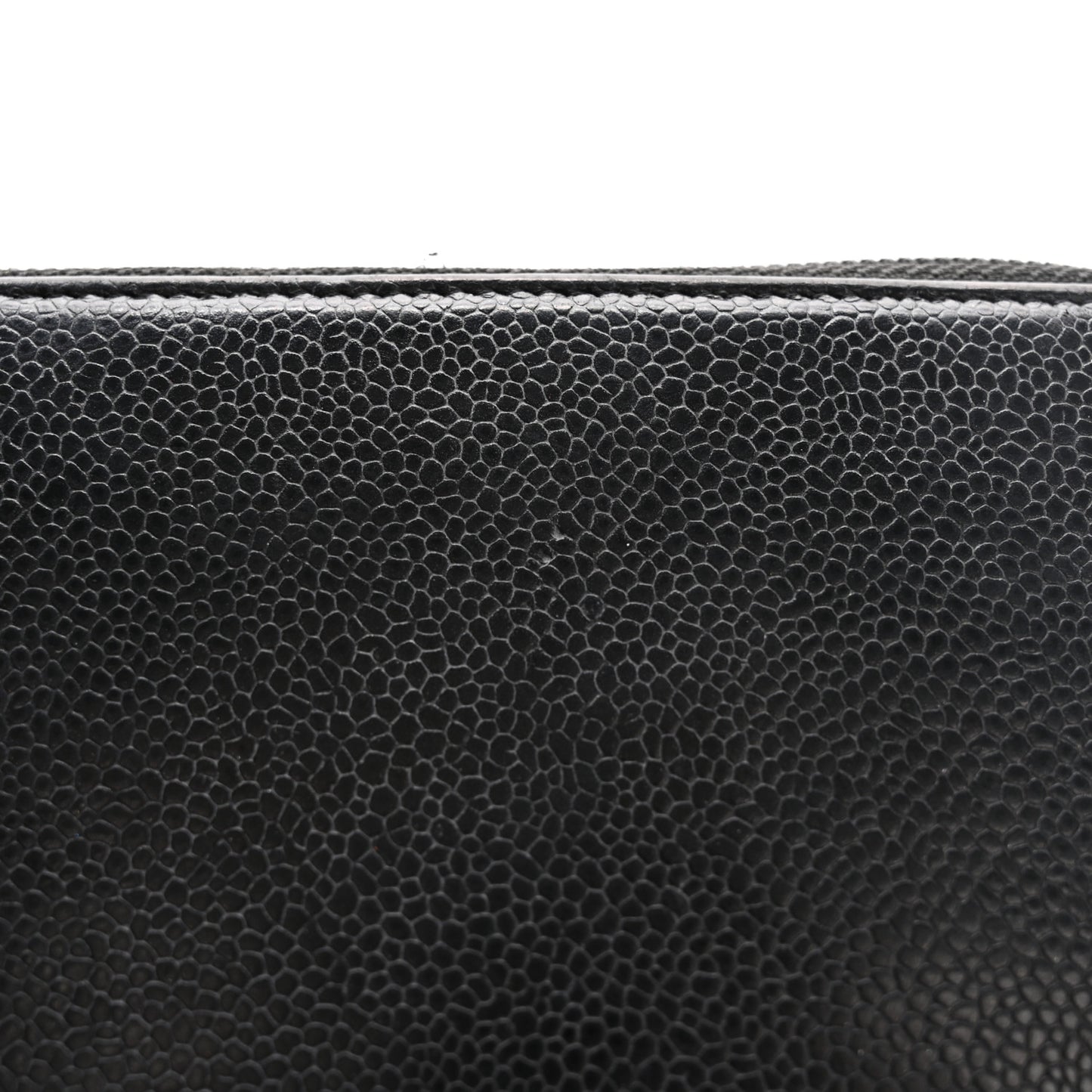 Caviar Large Timeless CC Zip Around Wallet Black