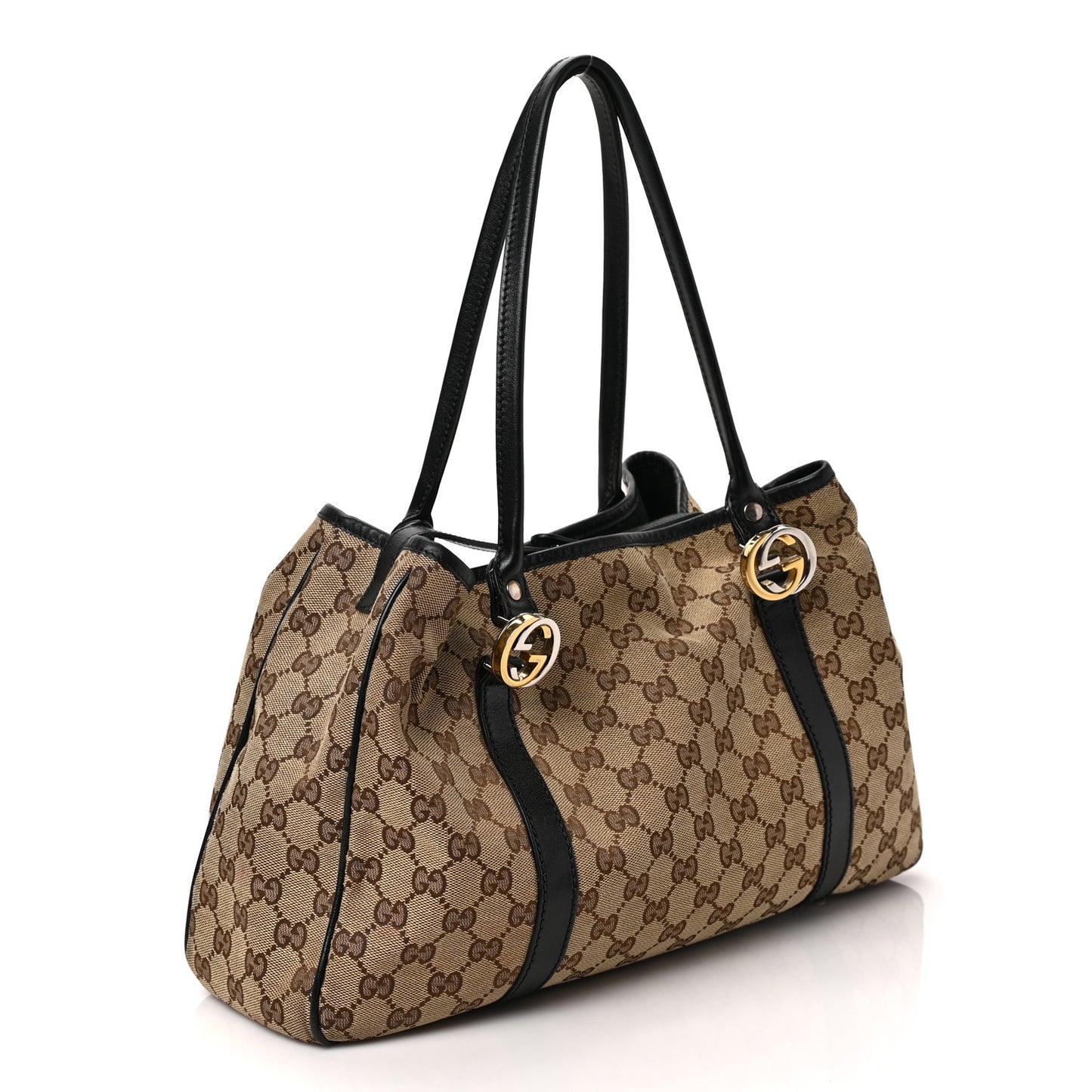 Monogram Medium Twins Tote Dark Brown