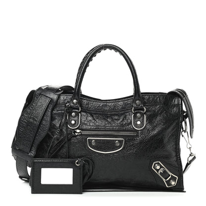 Balenciaga Agneau Silver Metallic Edge Hardware S City Black 1 of 8