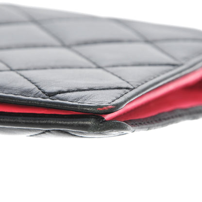 Chanel Calfskin Quilted Cambon Yen Wallet Black White 17 of 19