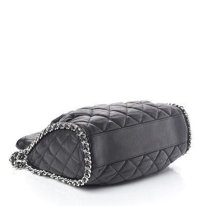 Chanel Washed Lambskin Chain Around Hobo Black 4 of 10