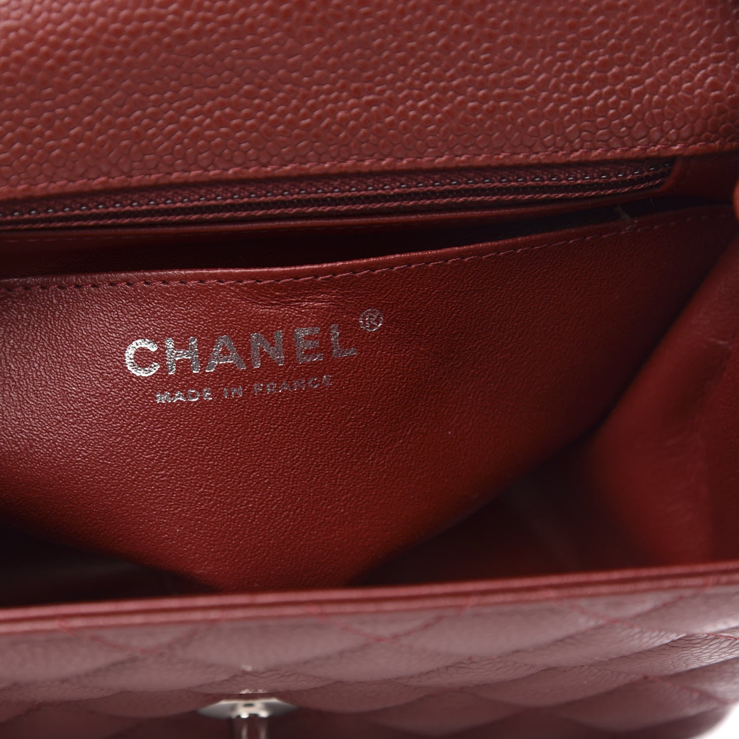 Chanel Caviar Quilted Mini Square Flap Red 6 of 12