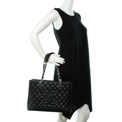 Chanel Caviar Quilted Grand Shopping Tote GST Black 2 of 7