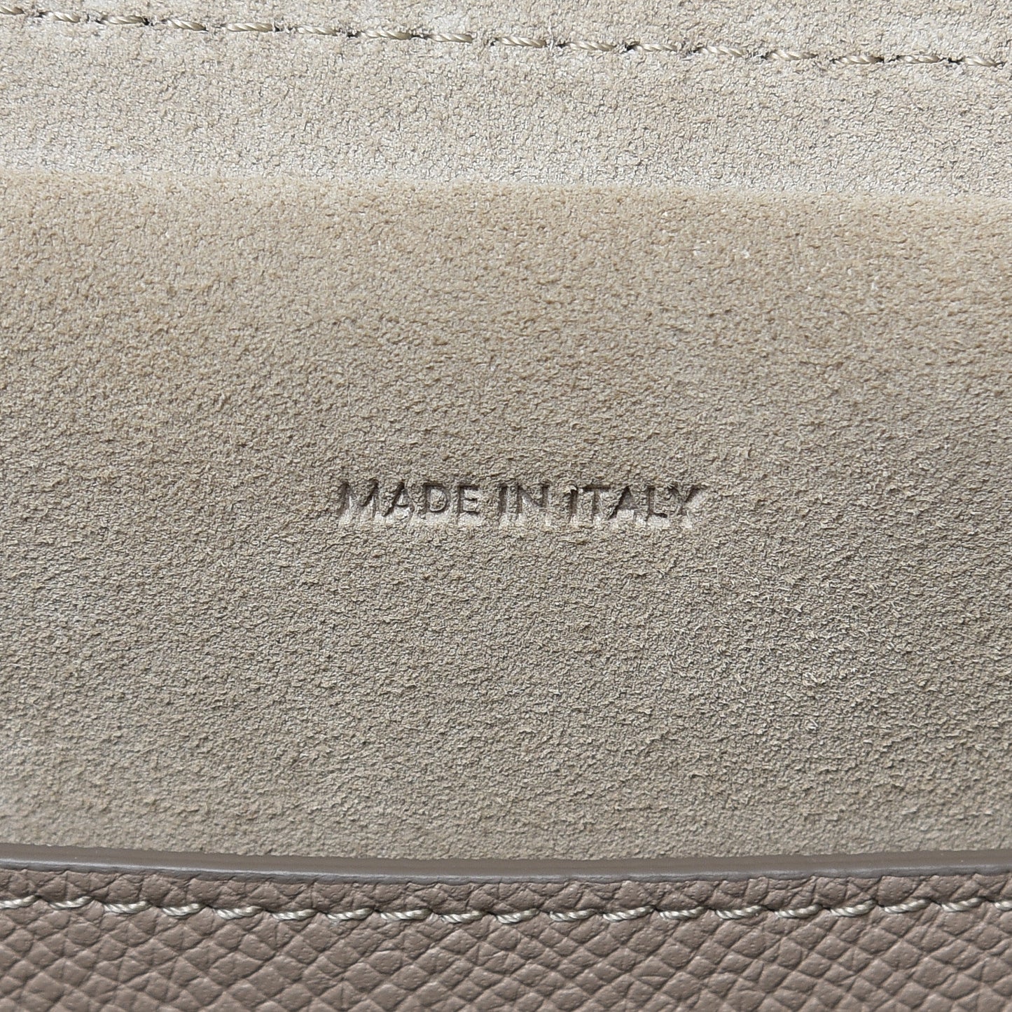 Grained Calfskin Micro Belt Bag Light Taupe