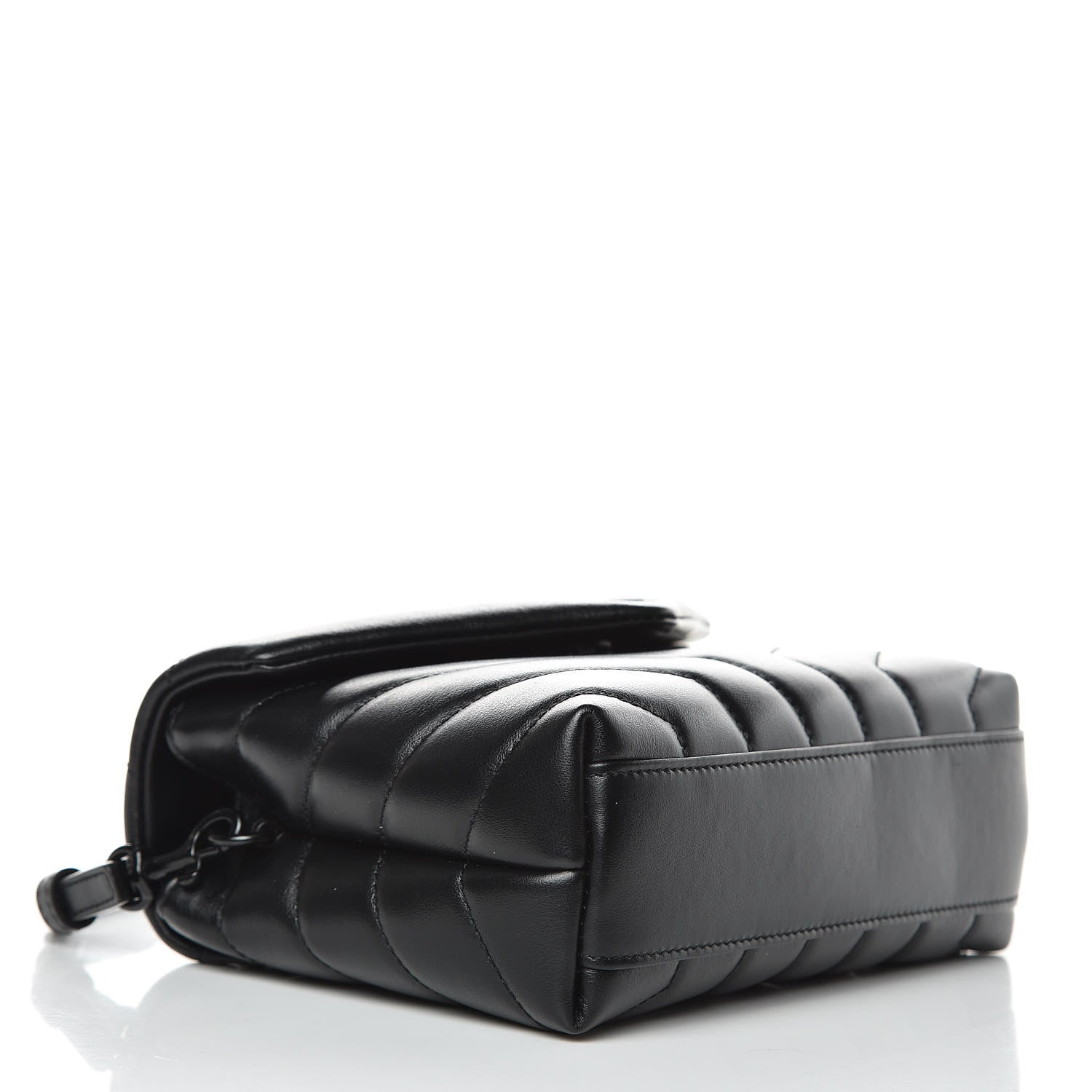 Saint Laurent Calfskin Y Quilted Monogram Toy Loulou Crossbody Bag Black 3 of 10