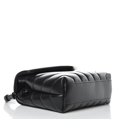Saint Laurent Calfskin Y Quilted Monogram Toy Loulou Crossbody Bag Black 3 of 10