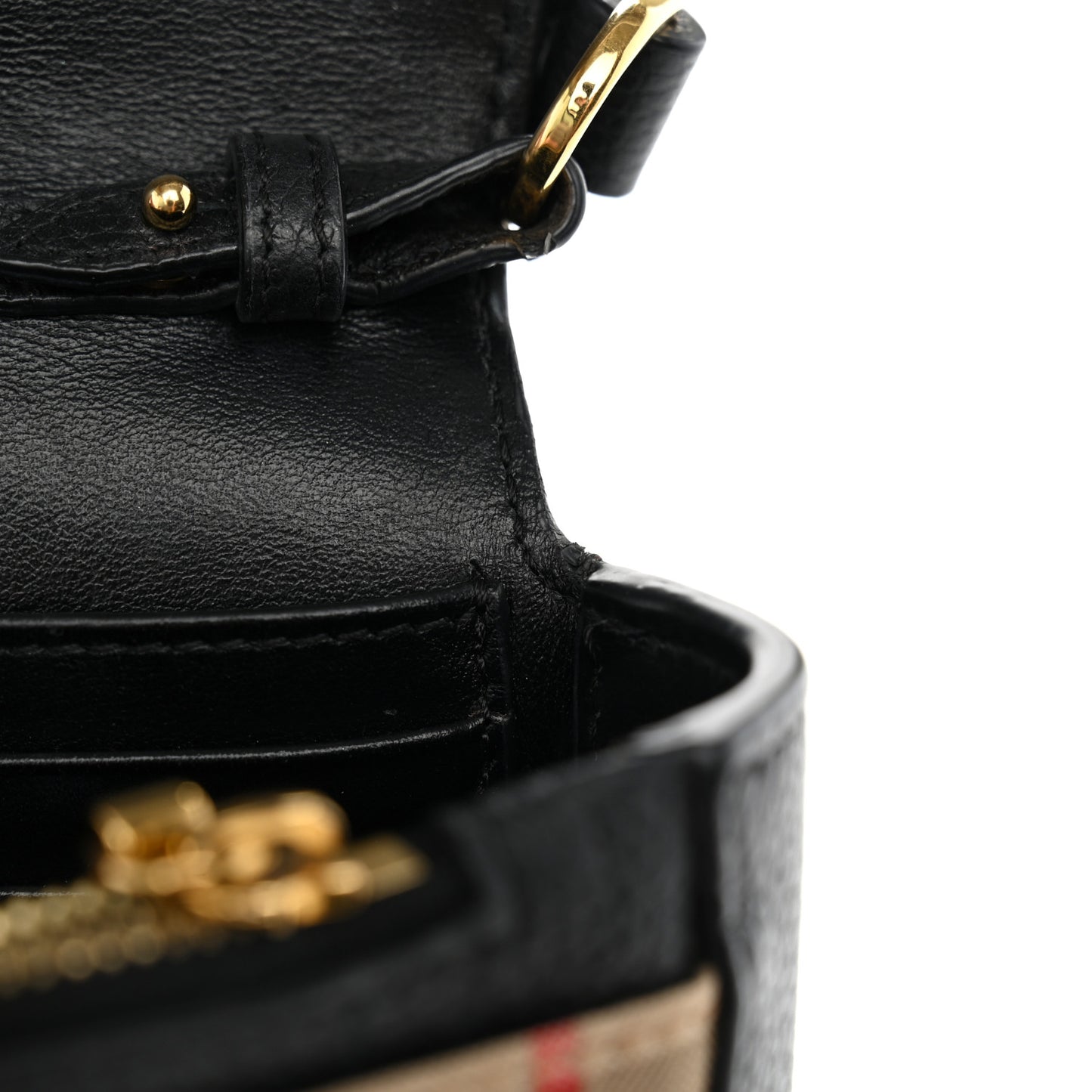 Grainy Calfskin Vintage Check Hampshire Crossbody Black