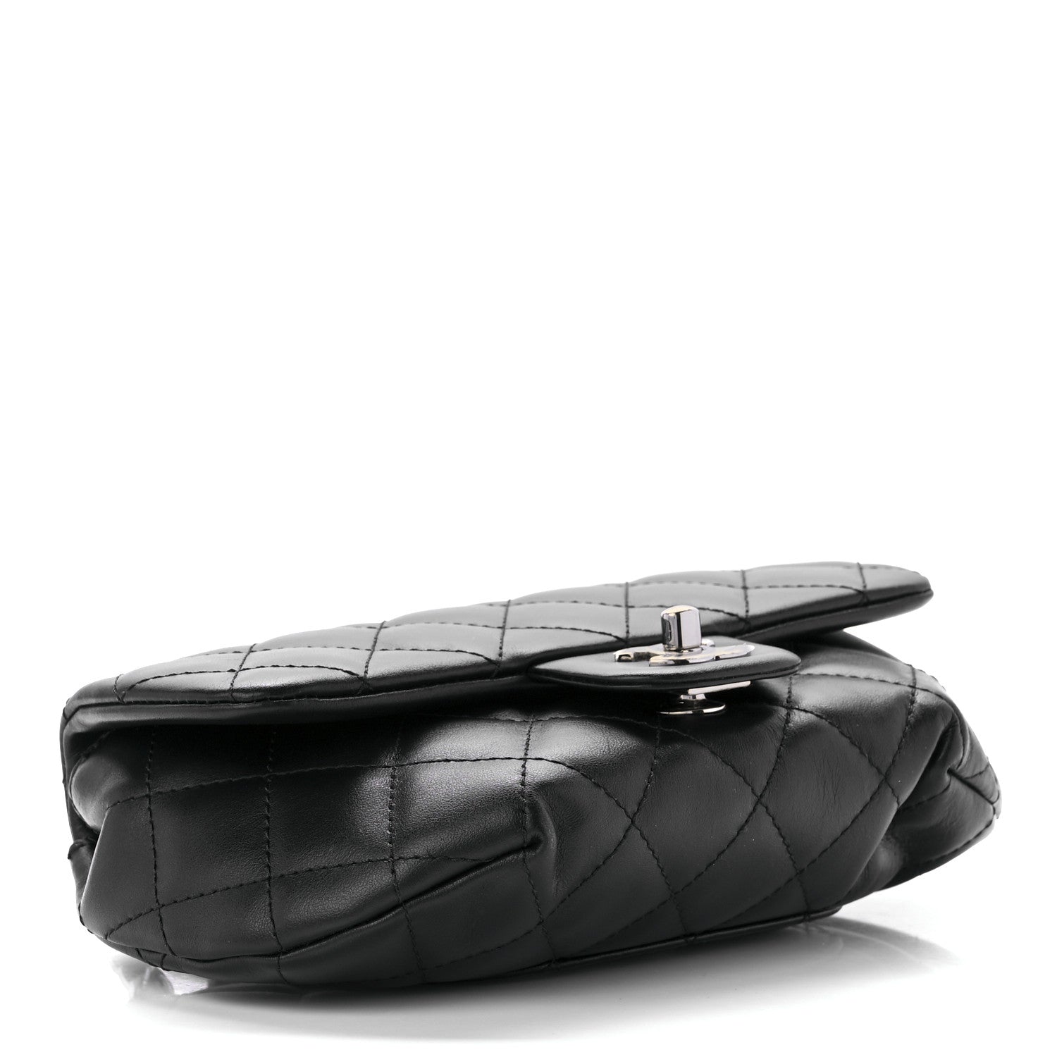 Chanel Calfskin Quilted CC Uniform Flap Belt Bag Black 4 of 13