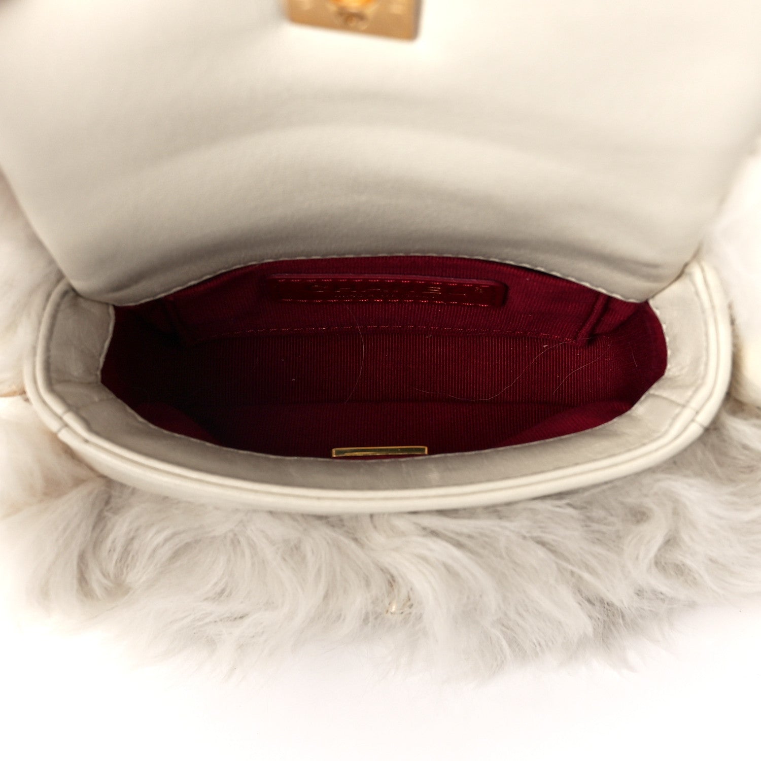 Chanel Shearling Lambskin Flap White 5 of 13