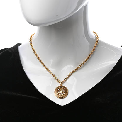 Chanel CC Chain Pendant Necklace Gold 2 of 7