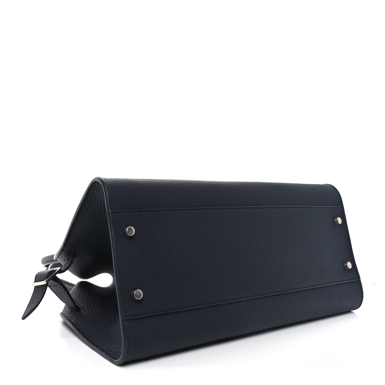 The Row Matte Grained Calfskin Margaux Shoulder 12 Dark Navy 4 of 9