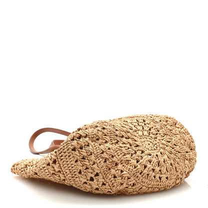 Saint Laurent Raffia Calfskin Small Panier Tote Naturel 4 of 8